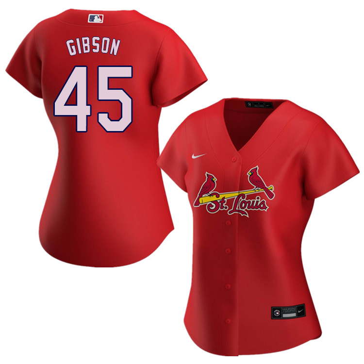 Nike Women #45 Bob Gibson St.Louis Cardinals Baseball Jerseys Sale-Red